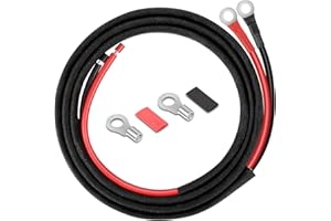 Geosiry 10 Gauge Battery Cable, 10 Gauge Wire Connect Battery and Charge Controller for Solar Panel Automotive RV Motorcycle Marine (10AWG 8FT)