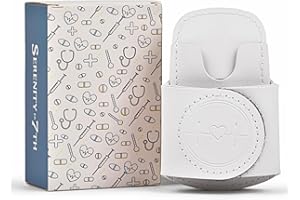 SERENITY ON 7TH Stethoscope Holder with Cute & Hygienic Design (White) | Stethoscope Holder Hip Clip in Gift Box | Lightweight & Portable with Durable Adhesive | Nurse Accessories | Holds Multiple Brands like Litmann