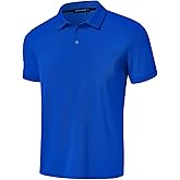 Promen polo Men's Classic Short Sleeve Polo Shirt Casual Lightweight Solid Golf Shirts with Pocket