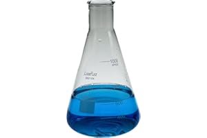 LUERFLEX 1000ML 32OZ Erlenmeyer Flask Borosilicate Glass Pack of 1