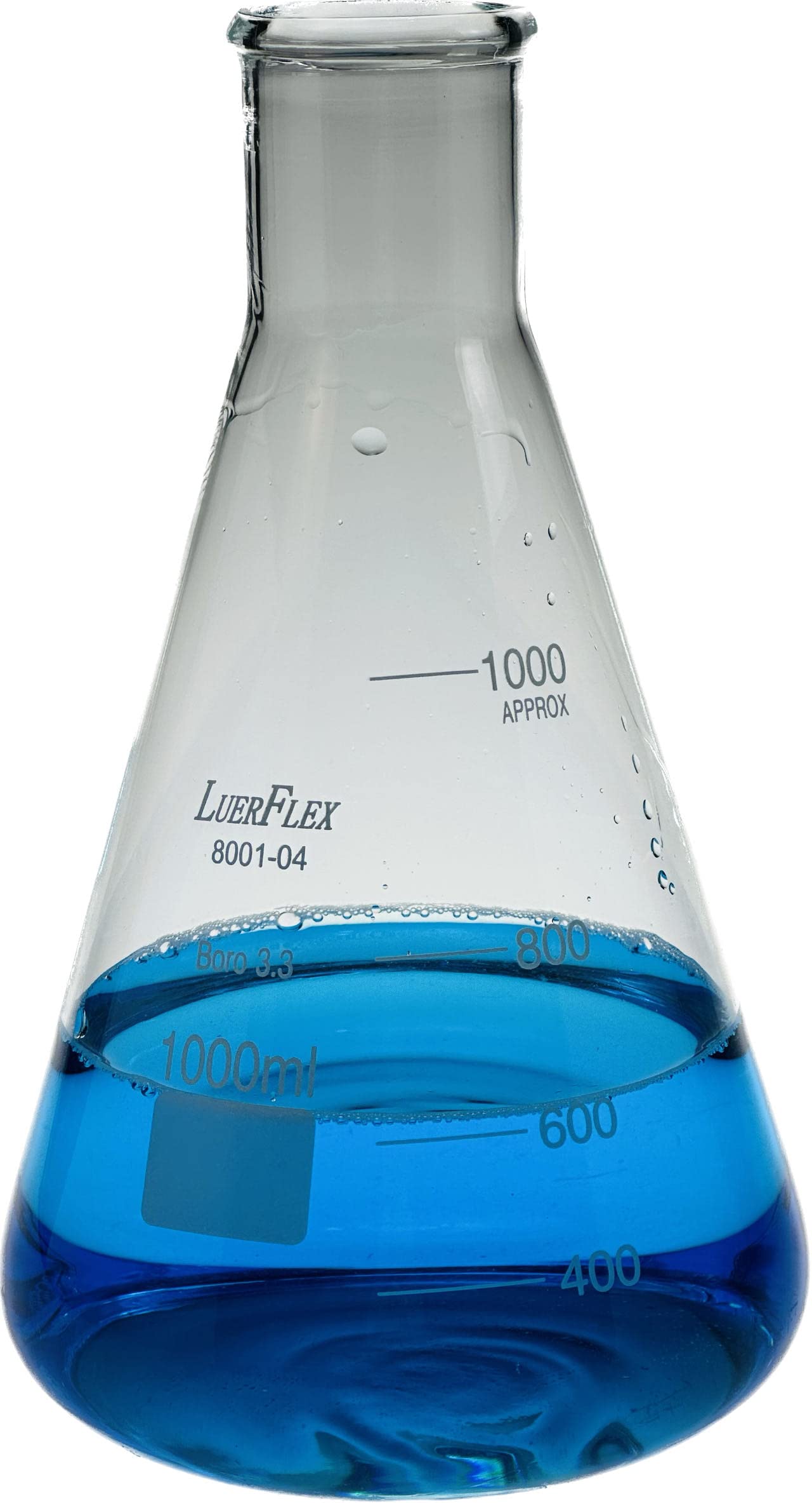 Photo 1 of LUERFLEX 1000ML 32OZ Erlenmeyer Flask Borosilicate Glass Pack of 1