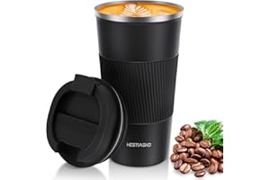 Hestiasko 17 oz Coffee Mug, Double Walled Vacuum Travel Mug, Leakproof Travel Coffee Mug with Lid, 304 Stainless Steel Insula