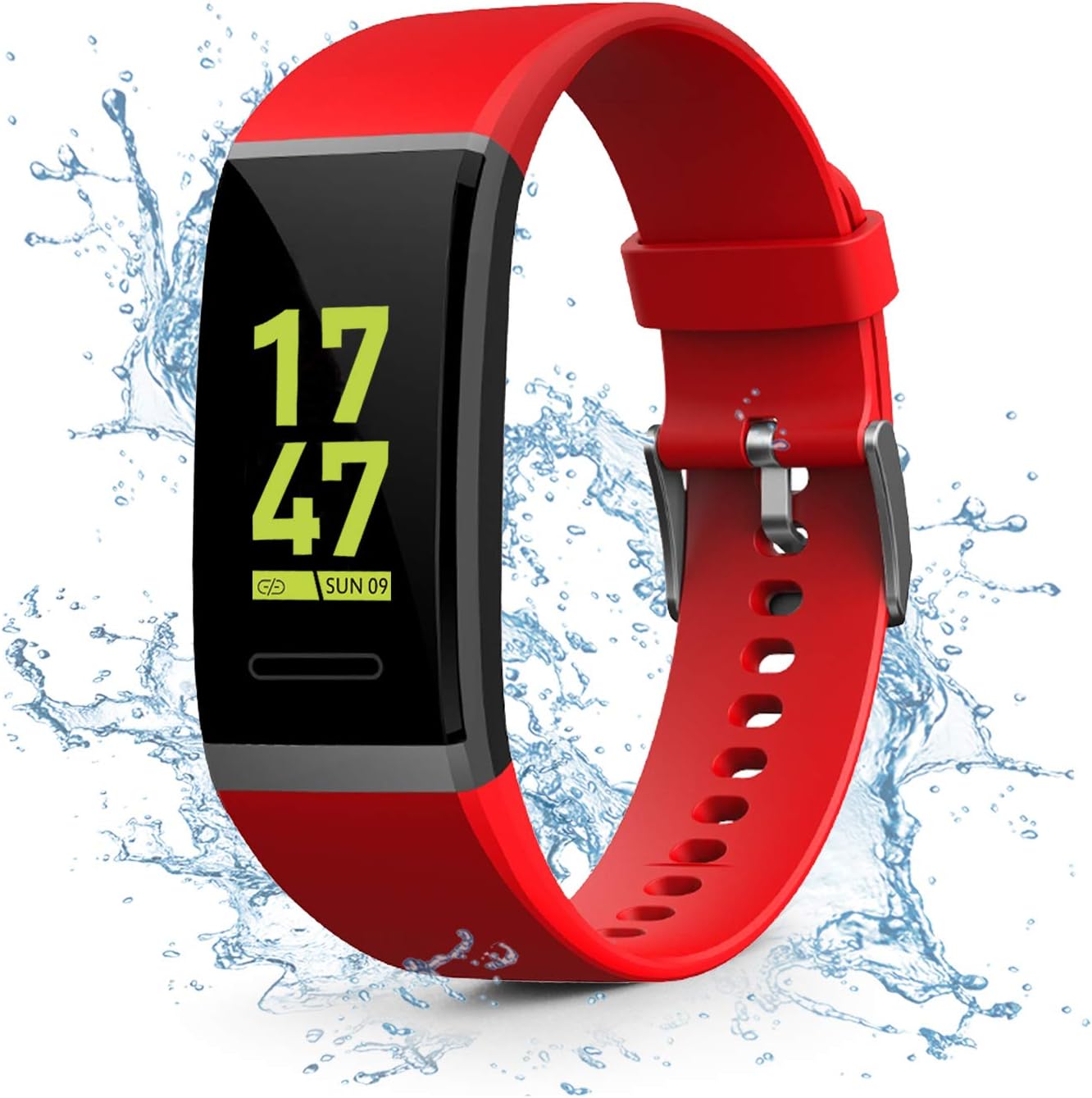 Kirlor Fitness Tracker, Waterproof Color Screen Smart Bracelet with Heart Rate Blood Pressure Monitor,Smart Watch Pedometer Activity Tracker Bluetooth for Android & iOS
