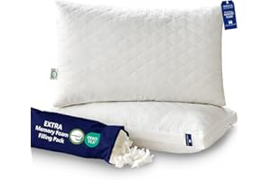 Mosluna Memory Foam Pillows Queen Size Set of 2，Adjustable Gusseted Bed Pillow for Sleeping，2 Pack Soft Pillows for Side, Back or Stomach Sleepers (20 x 30 in, White)