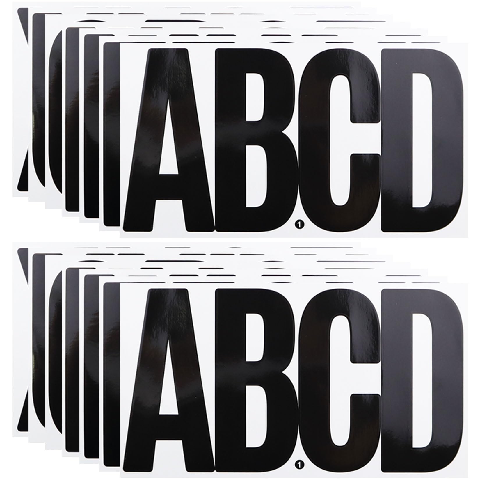 Photo 1 of 6 Inch Large Letters Stickers, 76 Pieces Self Adhesive Alphabet Sticker for Mailbox, Door, Truck and Outdoor, Waterproof Sticky Vinyl Letter Symbol Stickers,14 Sheets Black