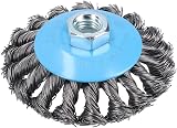 AB Tools 4 Pack Twist Knot Wire Brush Wheel 115mm M14 for Angle Grinder TE242 view 4