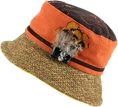 orange cloche hat