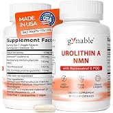 Vevoec Gynable Urolithin A Supplement with NMN &amp; PQQ, Cellular Energy | 4-IN-1 Complex Muscle Strength,Longevity Supplement for Sleep and Healthy Aging, Made &amp; Tested in USA, 30 Capsules