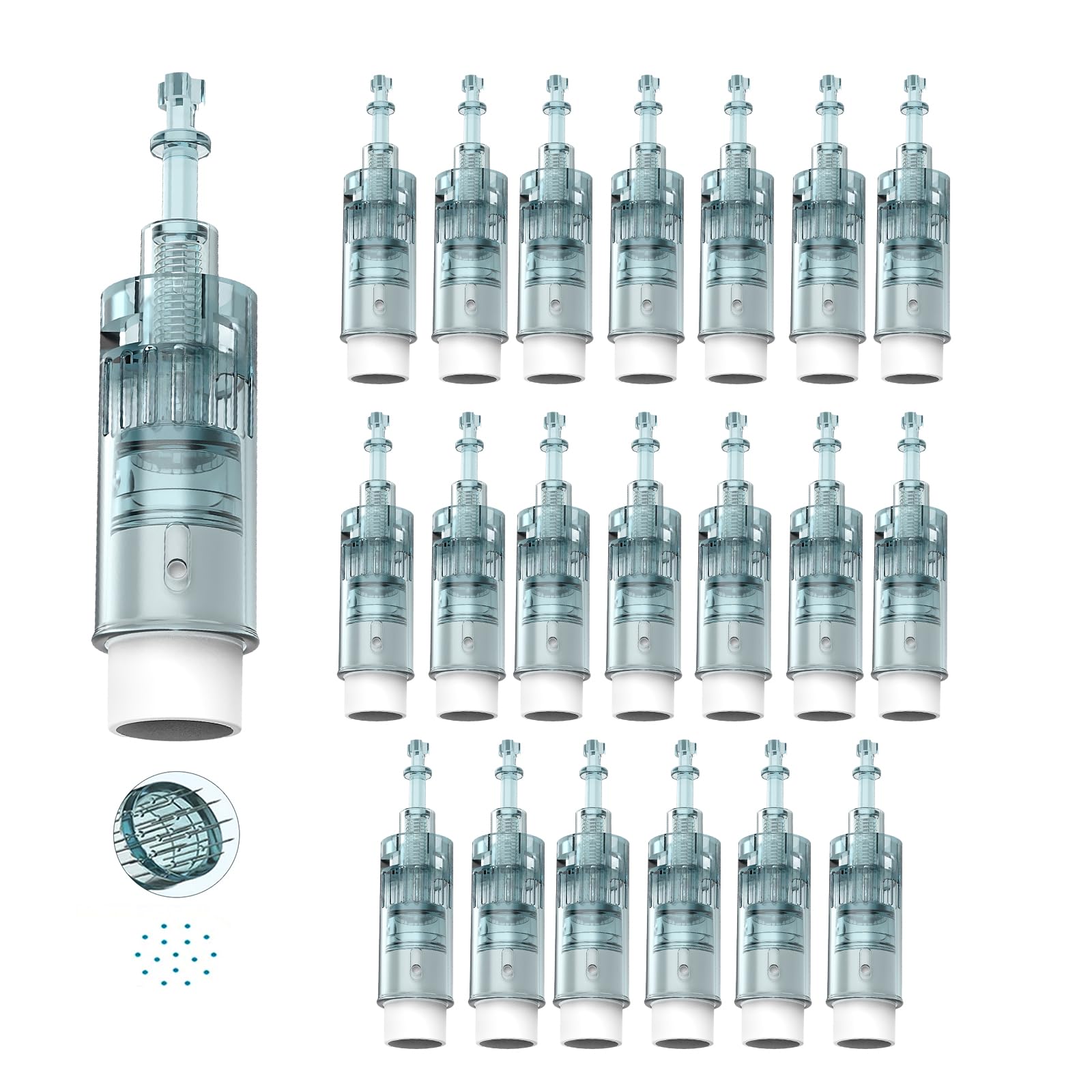 Dr.pen Ultima M8 16 Pin Replacement Cartridges, Original Dr Pen Replacement Part for Microneedling Pen M8 Model, Authentic Disposable Replacement Cartridges (16 PIN, 20Pcs)