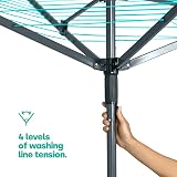 LIVIVO 4 Arm Rotary Washing Line 45M Outdoor Clothes Dryer - Turquoise view 4