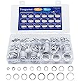 Hengzemei 540pcs Oil Drain Plug gaskets Crush Washer Kit Flat Aluminum Washers Metric Sealing Assortment Set for Automotive R