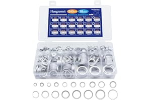 Hengzemei 540pcs Oil Drain Plug gaskets Crush Washer Kit Flat Aluminum Washers Metric Sealing Assortment Set for Automotive R