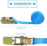 TLGREEN 10 Pack Ratchet Tie Down Straps 6m Endless 800 kg Capacity view 2
