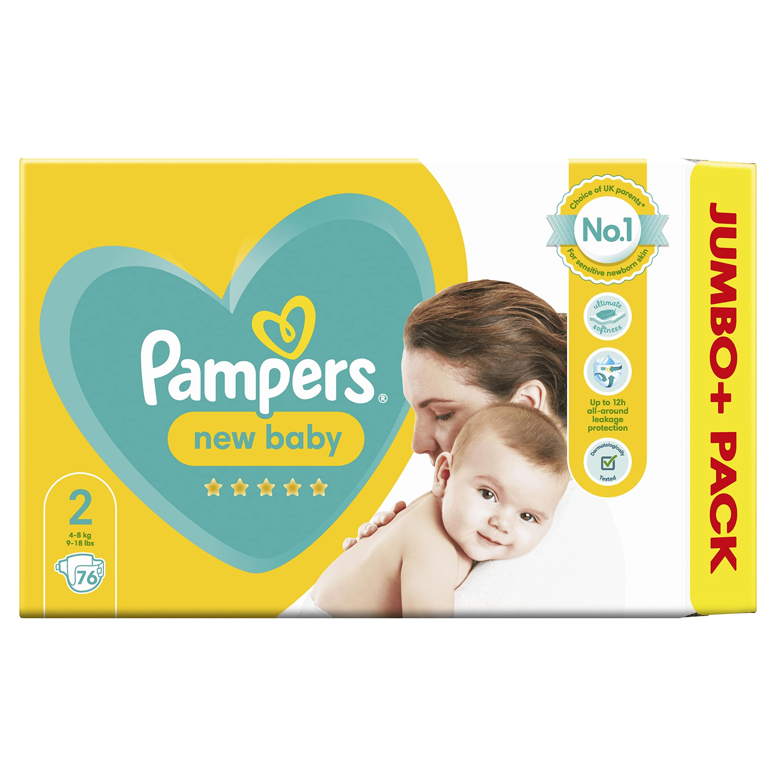 Pampers New Baby, Size 2, 76 Count