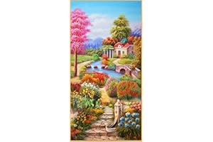 Joybohoo Cross Stitch Kits Stamped Full Range of Embroidery Starter Kits for Beginners DIY 11CT 3 Strands -Dream Home(Printed) 35.4x19.7 inches