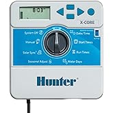Hunter X-Core XC600i Indoor Sprinkler Timer, 6 Zone Irrigation Controller | Indoor 6 station irrigation controller with easy programming, manual controls, seasonal adjust, and standard dial operation