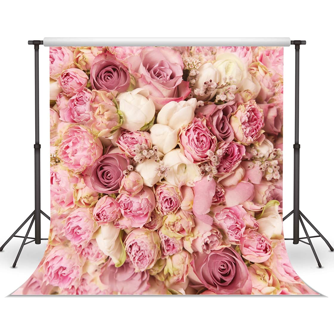 Photo 1 of WOLADA Flower Wall Backdrop Floral Back Drop Rose Banner Mothers Day Backdrops for Photography 10x10FT 9604