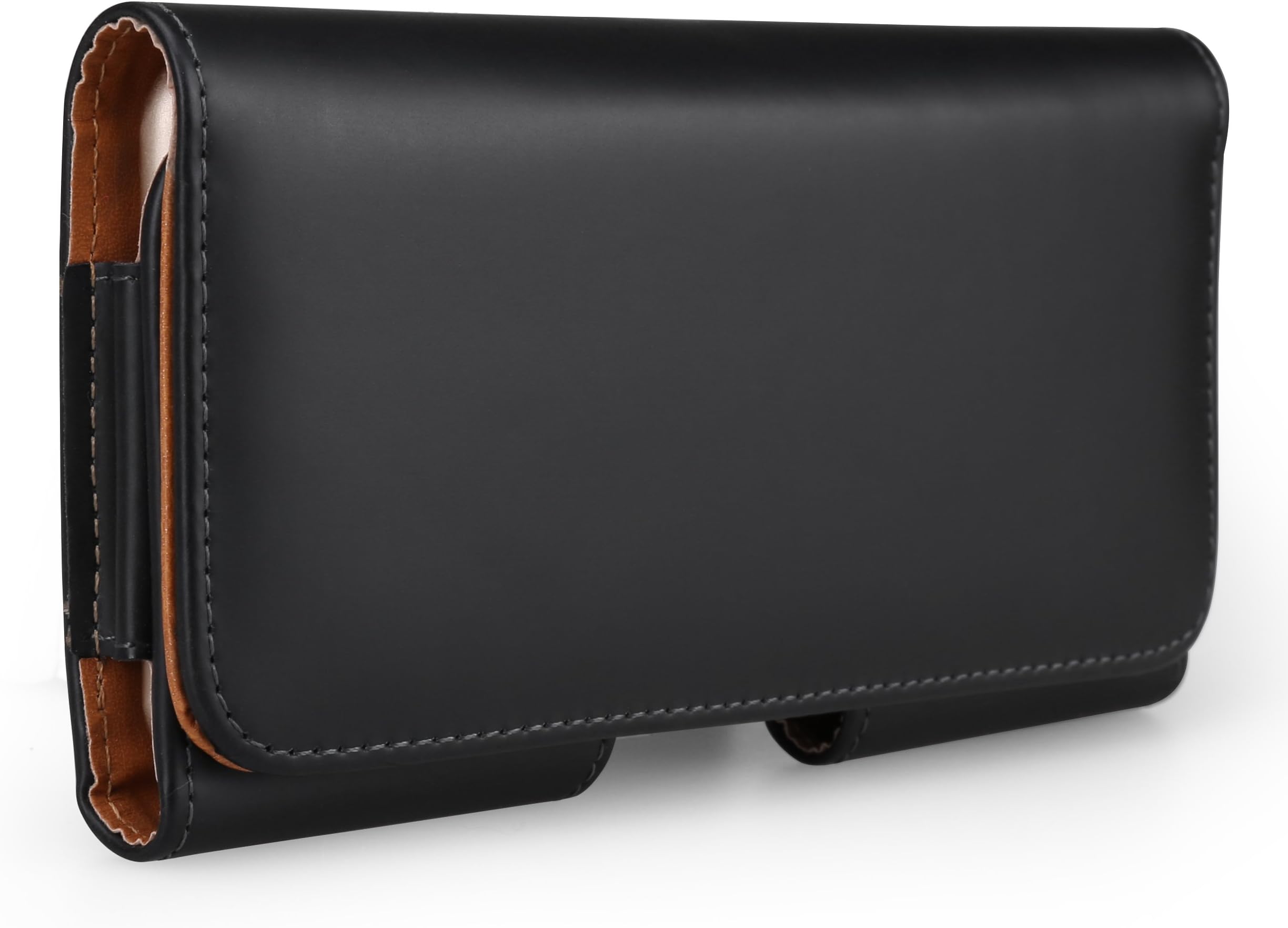 Black PU Leather Horizontal Belt Clip Wallet Case Holster for Apple iPhone Xs/X/Samsung Galaxy S9 / S8 / LG Phoenix 4 / Harmony 2 / Motorola Moto X4 / Huawei P20 / HTC Desire 12