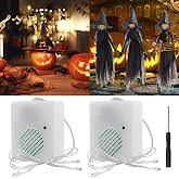 Halloween Sound Effects Box with LED, Screaming Witch Sound-Activated Prop | Battery Operated Funny Scary Horror Sound Machine for Pumpkin Indoor Outdoor Party Decoration