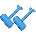 Kigley 2 Pcs Chaise Lounge Headrest Pillow for Patio Outdoor Pool Headrest Pillow Quick Drying Lounger Supplies for Adult with Non Slip Weighted Tail(Blue)