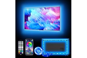 Daymeet LED Lights for TV, 13.1ft TV Led Backlight for 40-65 inch USB TV Led Light Strip RGB Color Changing Led TV Lights with Remote Music Sync Bluetooth APP Control for Computer, Bedroom PC