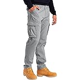 Alamo Men’s Slim Fit Cargo Pants - 100% Cotton Heavy Duty Cargo Work Pants for Men