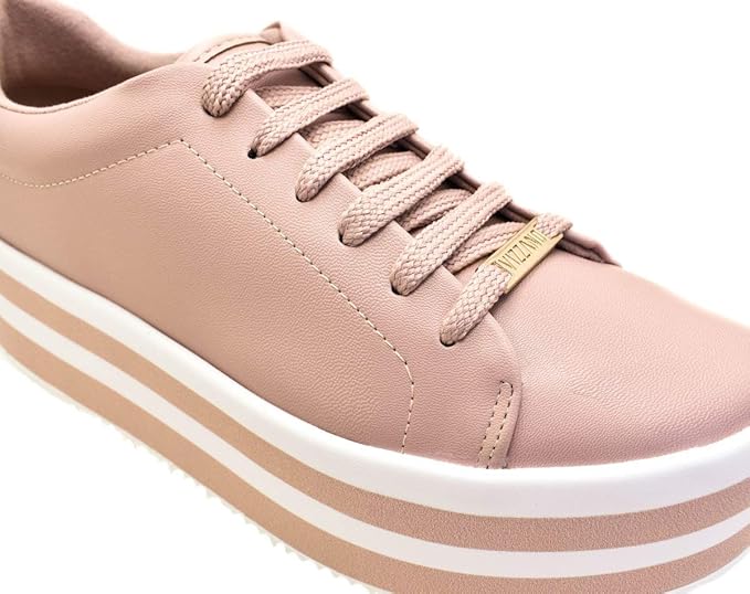 tênis vizzano plataforma solado listrado faixa lateral feminino