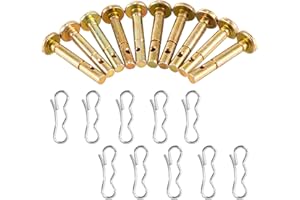 Biggun 10 Sets of Shear Pins & Cotter Pins for Snowblower - 738-04124 and 714-04040 Replacement Shear Pin Kits Compatible with MTD Craftsman Cub Cadet Troy Bilt Snowblowers
