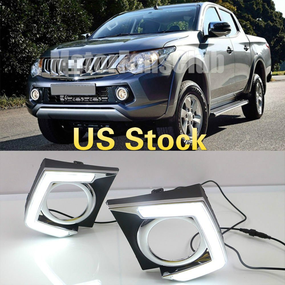 Amazon.com: MotorFansClub Daytime Running Light LED DRL Fog Lamp for Mitsubishi  L200 Triton 2015 2016: Automotive