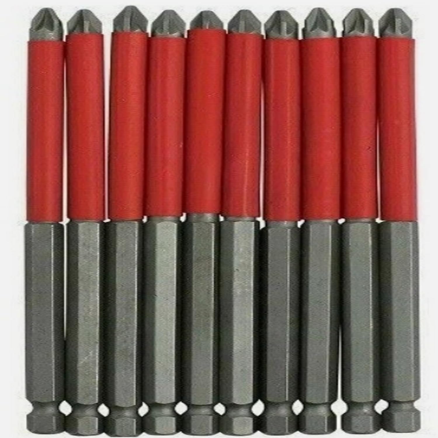 PaulStore 10pc 6" 150mm Long Non Slip Bits Pozi Phillips Slotted Screwdriver Drill Bit Set