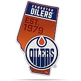 Rico Industries NHL Hockey Edmonton Oilers State Shape Shape Cut Pennant - Home and Living Room Décor - Soft Felt EZ to Hang