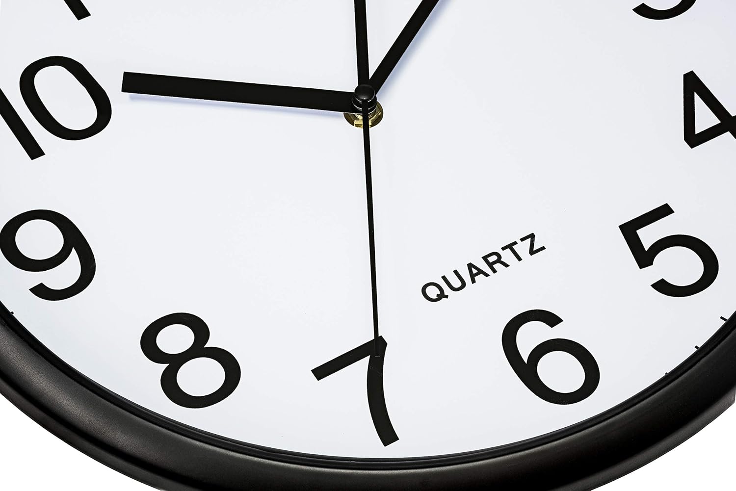 Bernhard Products Black Wall Clock Silent Non Ticking 10 Inch Quality Quartz Battery Operated Round Easy to Read Home/Office/Classroom/School Clock: Home & Kitchen