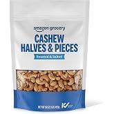 Amazon Grocery, Cashew Halves &amp; Pieces, Roasted &amp; Salted, 16 Oz (Previously Happy Belly, Packaging May Vary)