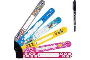 CZSYZCZS 12 pcs Bracelets for Boys ID Wristband,Bracelets for Kids ID Safety Wristbands Infobands Child Travel Event Field Trip, Identification Bracelets Waterproof ID Band Anti Lost ID Wristband