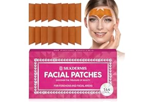 SILKDERMIS Anti Forehead Wrinkle Patches: Anti Wrinkle Facial Patches overnight- Forehead Wrinkles Treatment 144 pcs (Red(144 pcs))
