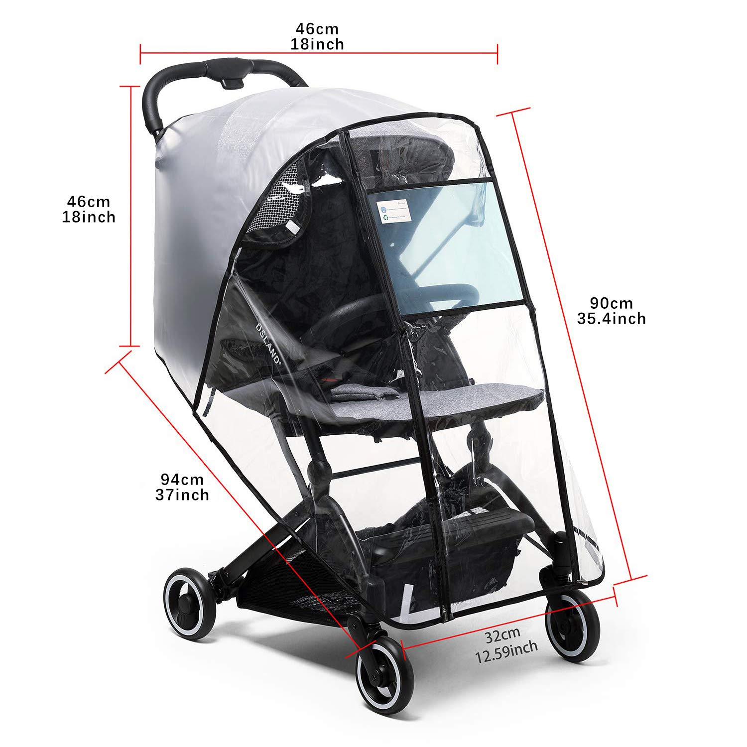 clear stroller rain cover