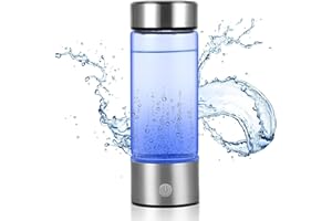 BEVECK Hydrogen Water Bottle, Portable Hydrogen Water Ionizer Machine, Rechargeable Hydrogen Water Bottle Generator,with Pem SPE Technology Hydrogen Water Cup for Exercise, Travel