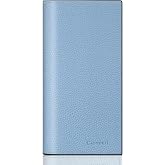 CASMONAL Checkbook Cover for Women &amp; Men, PU Leather Wallet RFID Blocking | Check Book Holder for Personal, Transparent PVC Divider for Duplicate Checks