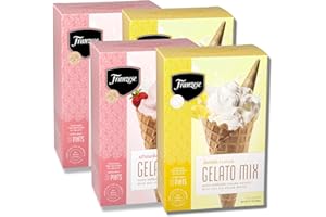 Franzese Strawberry & Lemon Gelato Mix | Imported from Italy, Authentic Italian Kit | Create Homemade Gelato in Minutes, Ice-Cream Maker Ready - Just Add Milk. (Gluten Free. Makes Delicious Sorbets, Cakes & Gourmet Smoothies Too), Makes 8-Batches