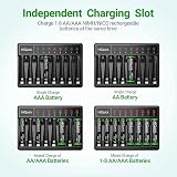 HiQuick 16 x AAA 1100mAh Rechargeable Batteries & 8-Bay Charger Combo view 2