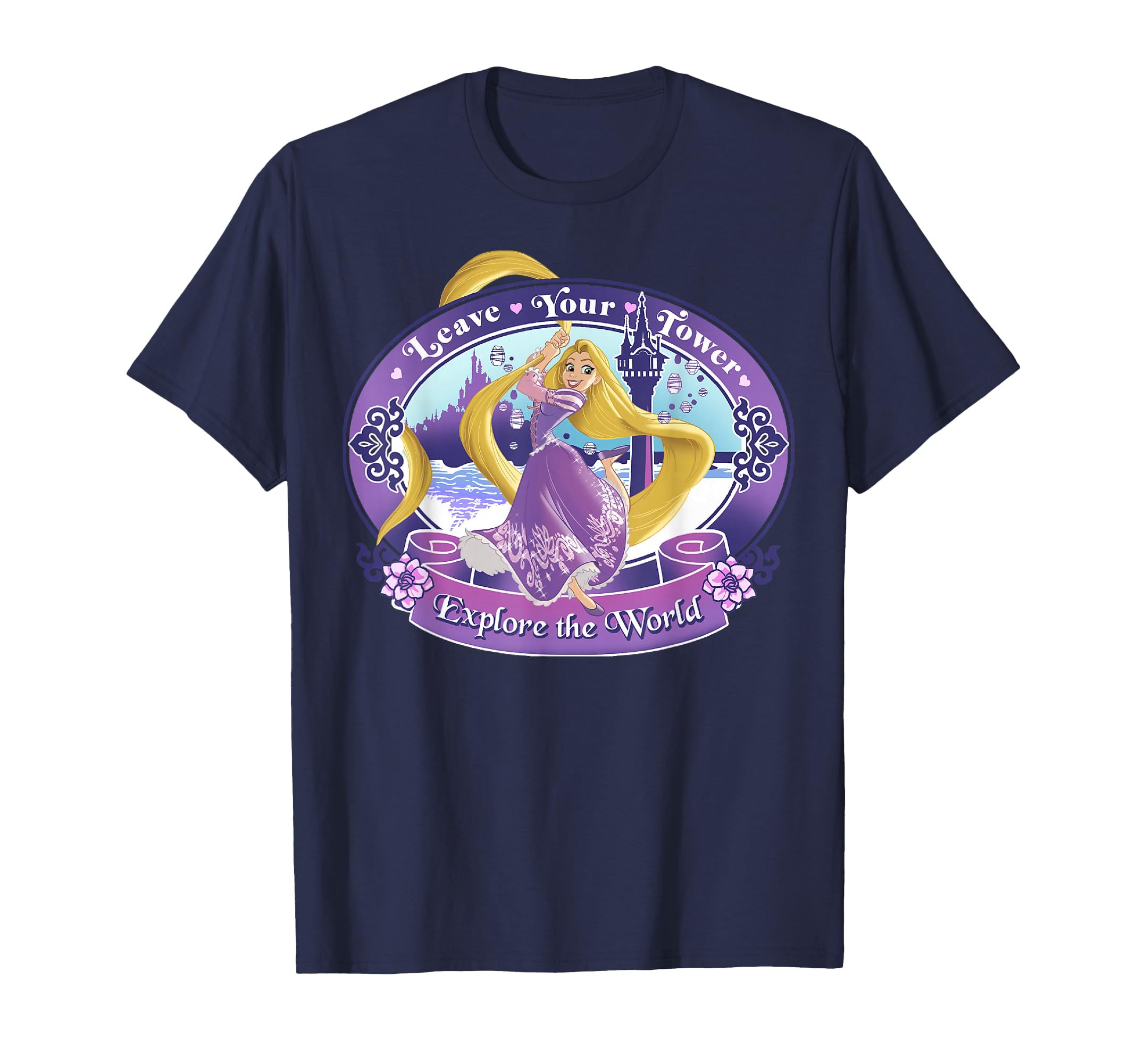 Disney Tangled Explore The World Circle Banner T-Shirt