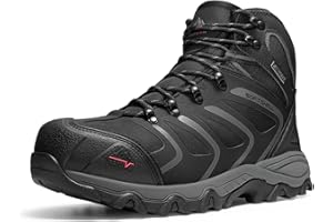 NORTIV 8 Waterproof Steel Toe Work Boots for Men Industrial Safety Slip-Resistant Shoes Construction Protective Boot ARMADILL