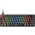 Glorious Custom Gaming Keyboard - GMMK 60% Percent Compact - USB C Wired Mechanical Keyboard - RGB Hot Swappable Switches & Keycaps - Black Metal Top Plate