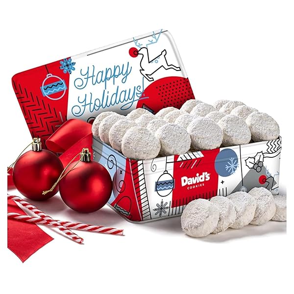 DAVID’S COOKIES WINTER WONDERLAND BUTTER PECAN MELTAWAY TIN...