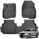 Protimat Floor Mat Custom Fit CRV 2023 2024 2025 2026, All Weather Non-Slip Waterproof TPE Floor Mats for Honda CRV 1st & 2nd Row Full Set Cargo Liner (Black)