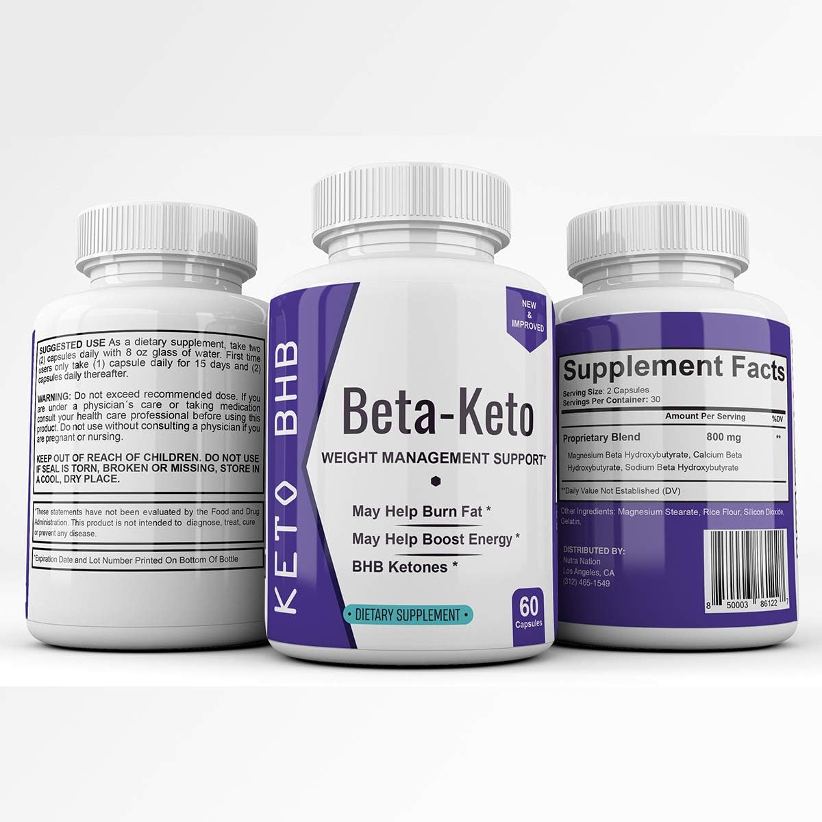 Keto BHB BetaKeto Burn Fat Fast for Energy Hack Gluten Free 30