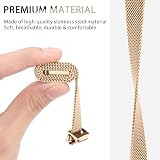 Vancle Strap for Fitbit Inspire 3 Rose Gold Stainless Steel Mesh Band view 5