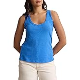 VELVET BY GRAHAM & SPENCER Women's Aya Velvet Originals Tank Top, Lapis