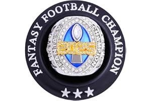 ZZXZJW 2025 Fantasy Football Championship Ring Trophy Award for Fantasy Football League Winner