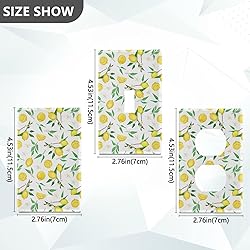 Yellow Lemon Flowers Toggle Light Switch Wall Plate